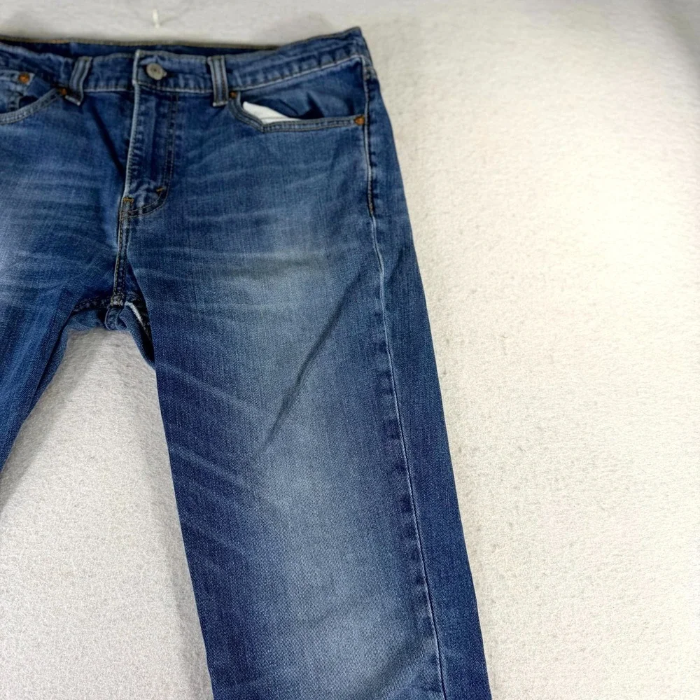 Levi's 511 Jeans Mens 34x32 Blue Denim Streetwear Grunge Americana Straight Leg